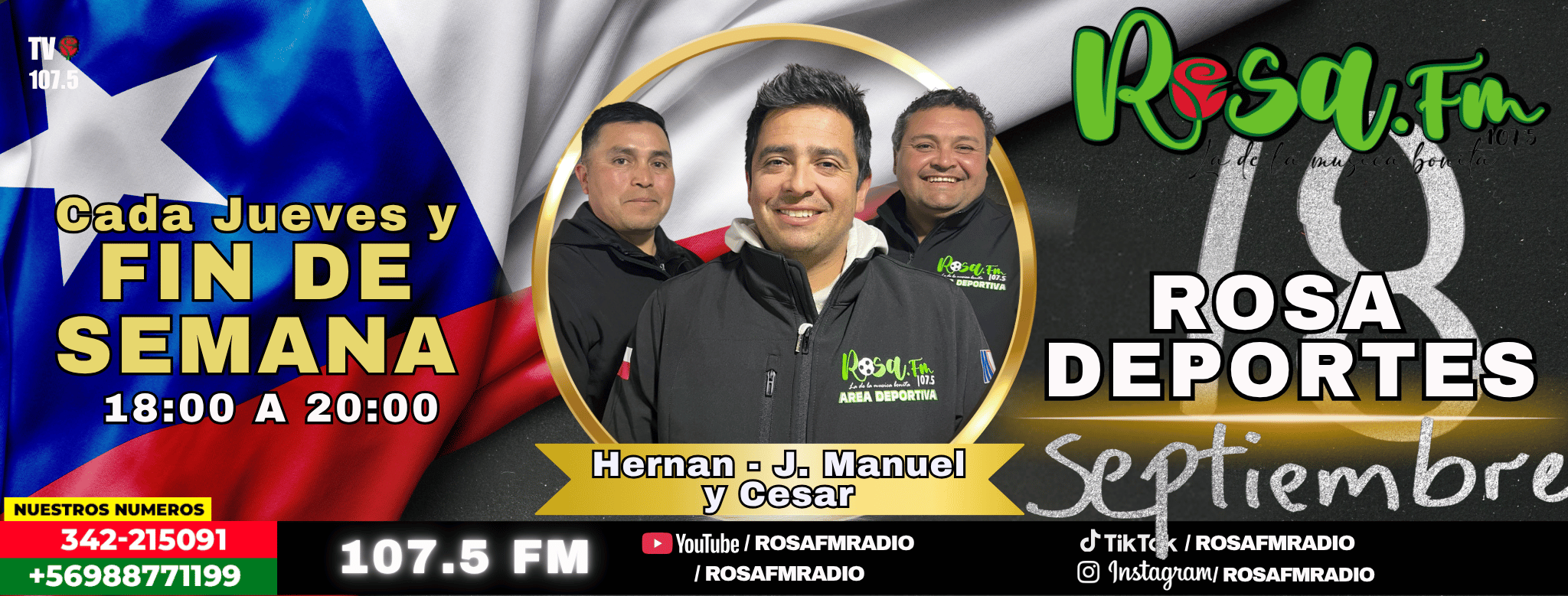 Hernan Quiroga, Cesar Herrera  y José Manuel