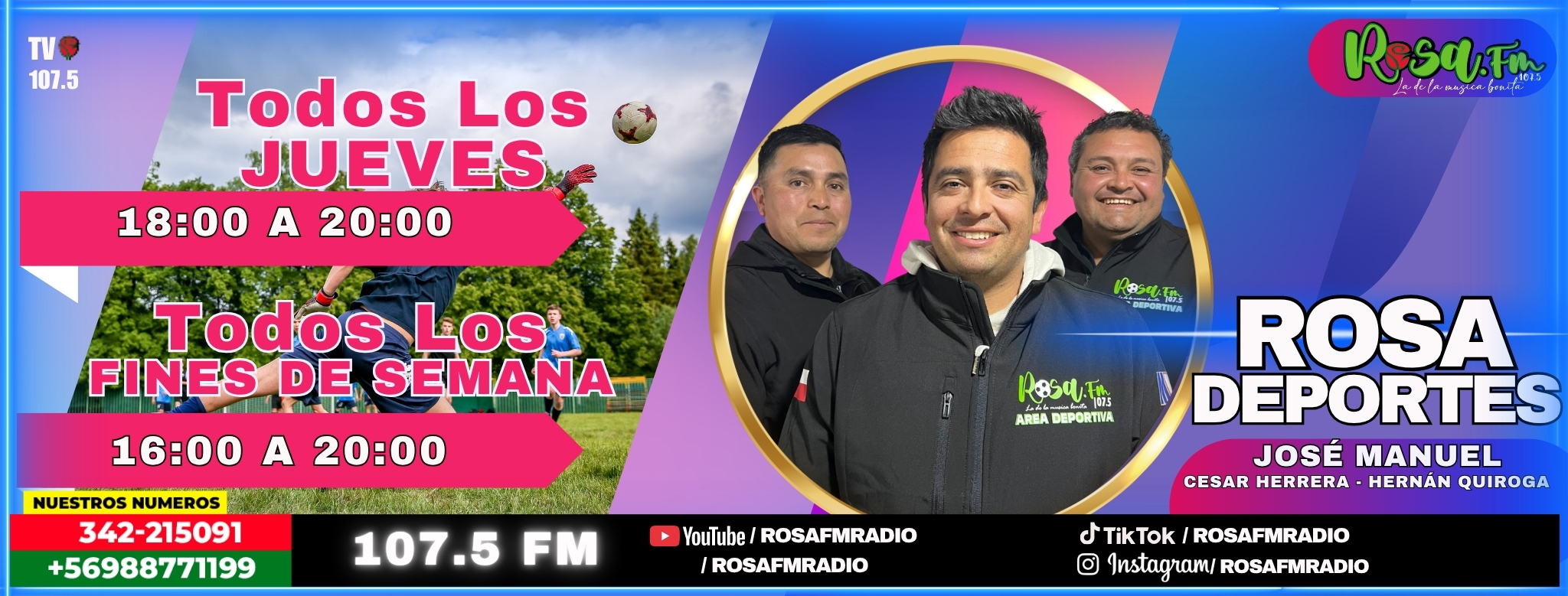 Hernan Quiroga, Cesar Herrera  y José Manuel
