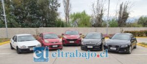 PDI detiene a dos sujetos e incauta cinco vehículos en fiscalización a taller mecánico en Los Andes