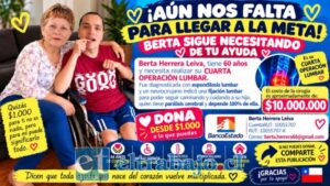 Hijo realiza lucatón ‘Todos por Berta’ para su madre que debe operarse por cuarta vez